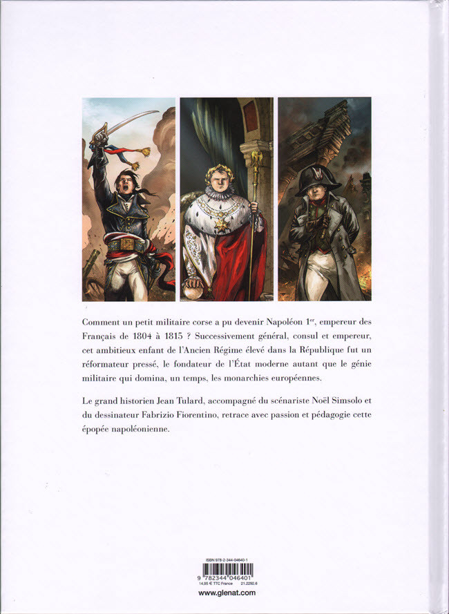 Verso de l'album Ils ont fait l'Histoire Napoléon 1769 1821
