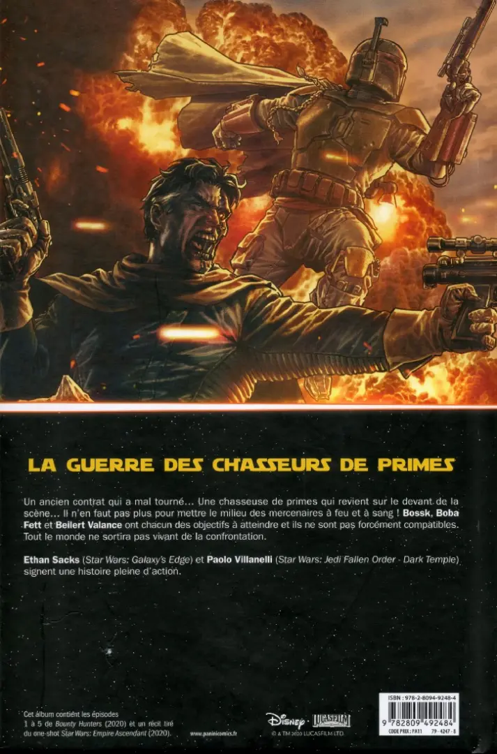 Verso de l'album Star Wars - Bounty Hunters Tome 1