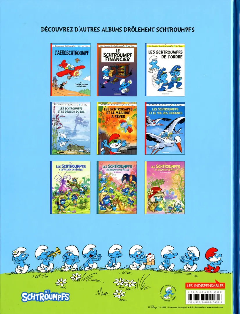 Verso de l'album Les Schtroumpfs Tome 28 La grande Schtroumpfette