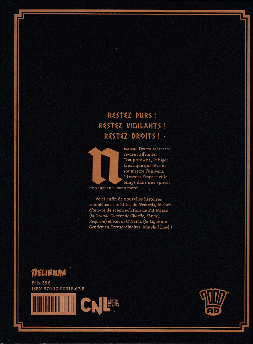 Verso de l'album Nemesis le sorcier Les Hérésies Complètes Volume 2