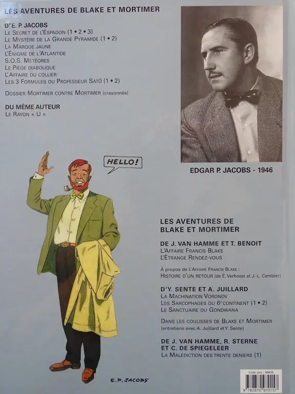 Verso de l'album Blake et Mortimer Tome 8 S.O.S. météores