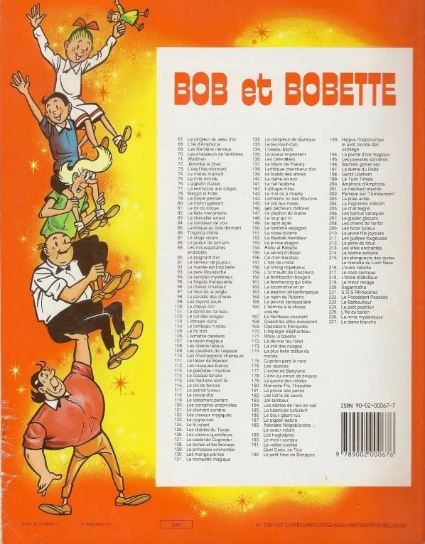 Verso de l'album Bob et Bobette Tome 81 Le roi du cirque