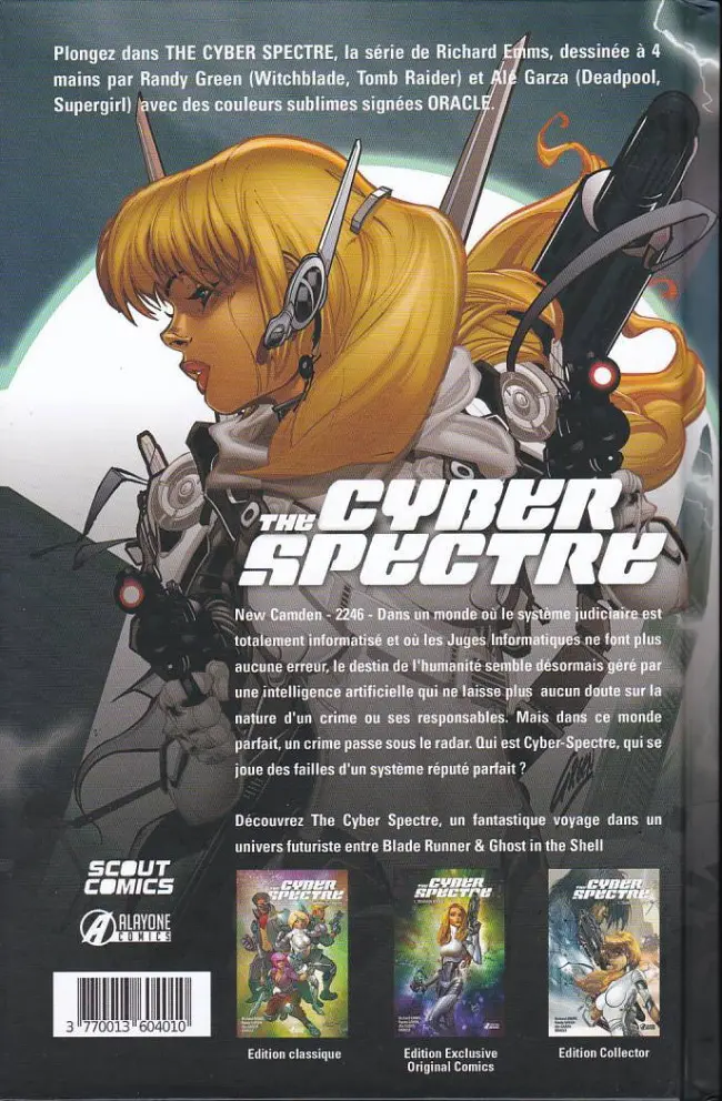 Verso de l'album The Cyber Spectre Tome 1 Terrain hanté