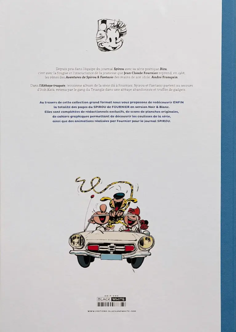 Verso de l'album Spirou et Fantasio Tome 22 L'abbaye truquée