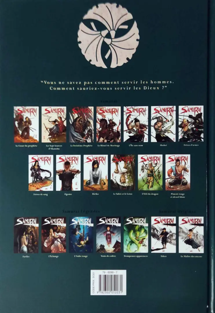 Verso de l'album Samurai Légendes Tome 4 Vents de colère