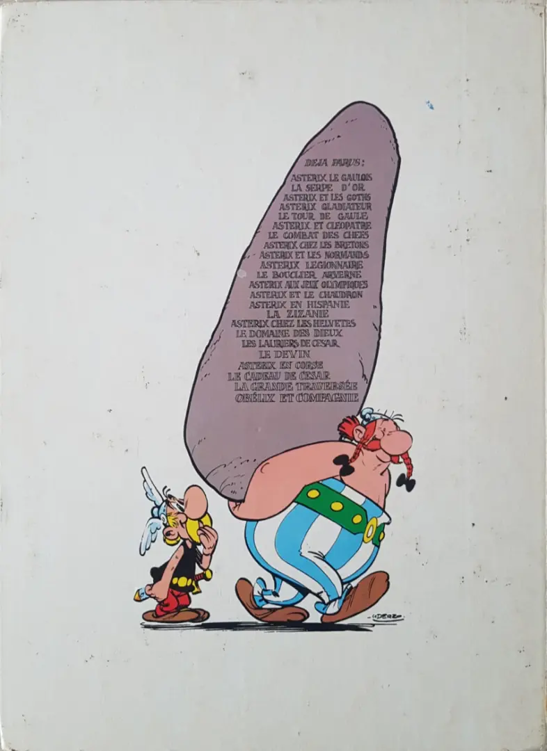Verso de l'album Astérix Tome 21 Le cadeau de César