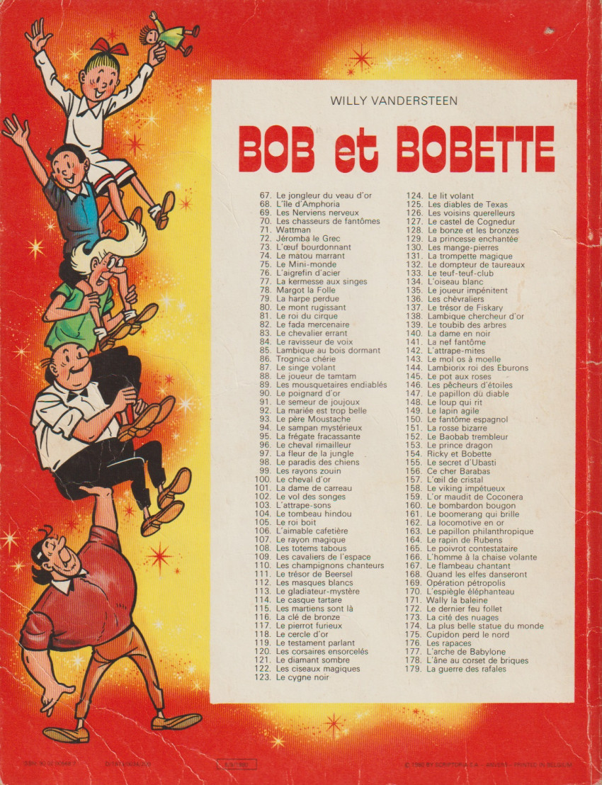 Verso de l'album Bob et Bobette Tome 143 le mol os à moelle