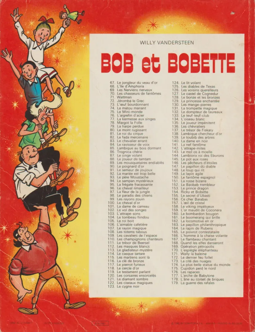 Verso de l'album Bob et Bobette Tome 143 le mol os à moelle