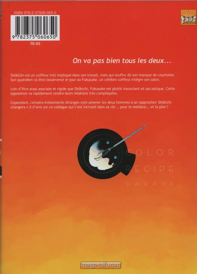 Verso de l'album Color Recipe 1