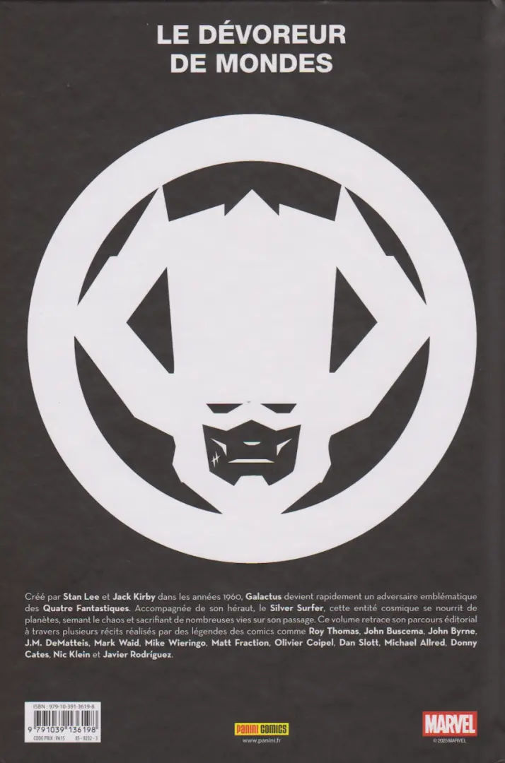 Verso de l'album Je suis Galactus