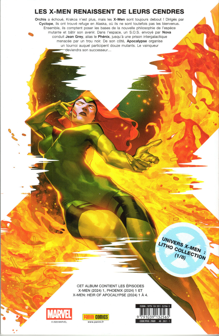 Verso de l'album X-Men 01