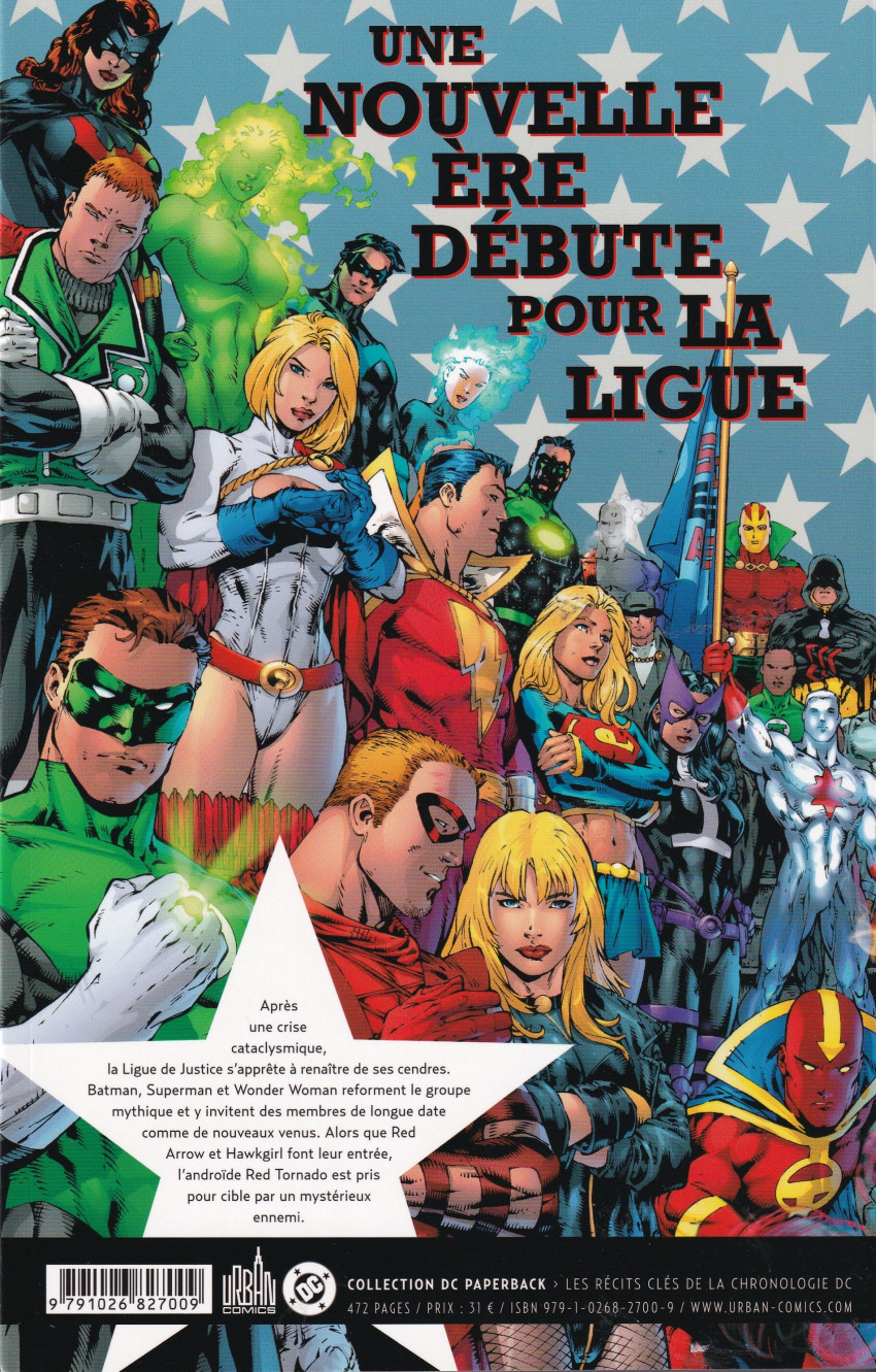 Verso de l'album Justice League - La saga de red tornado