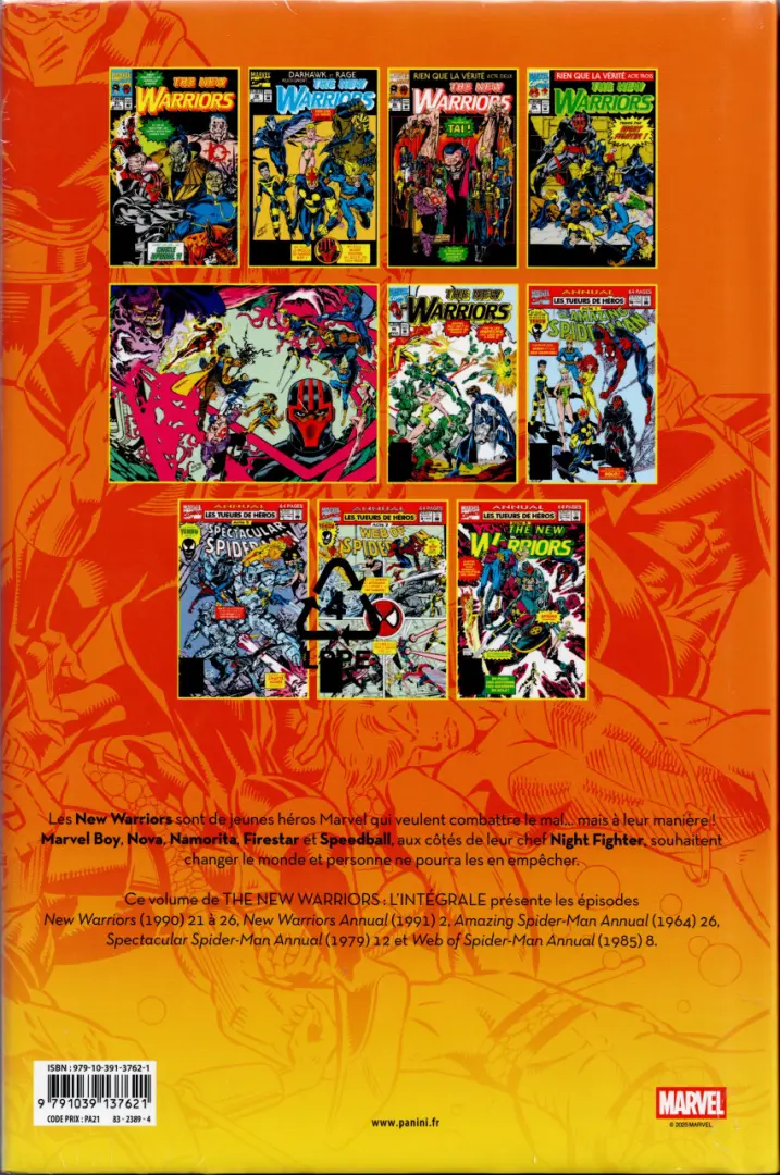 Verso de l'album The new Warriors - L'intégrale 3 1992