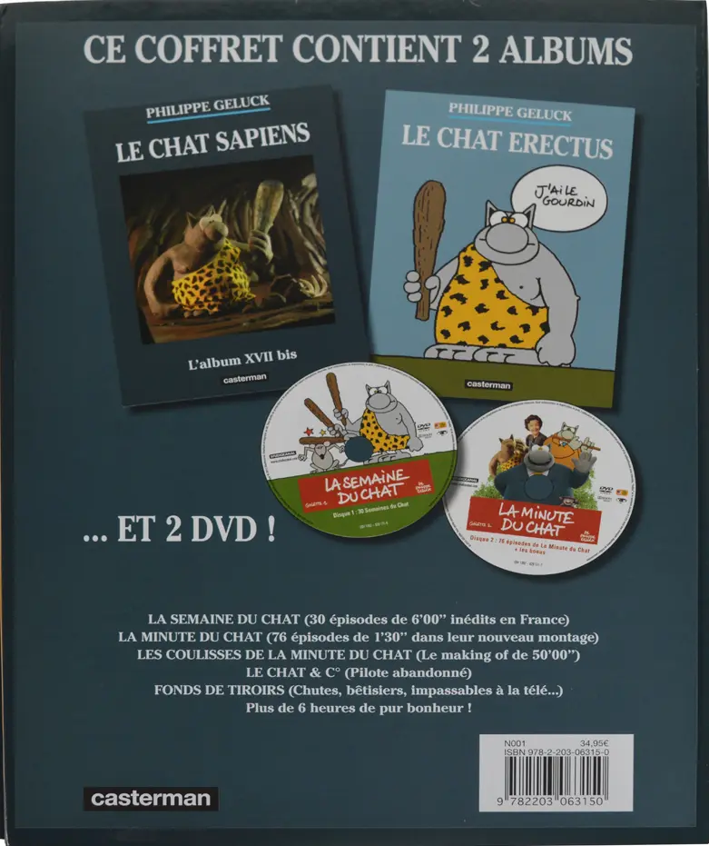 Verso de l'album Le Chat Tome 17 Le Chat Erectus - Édition hors paire