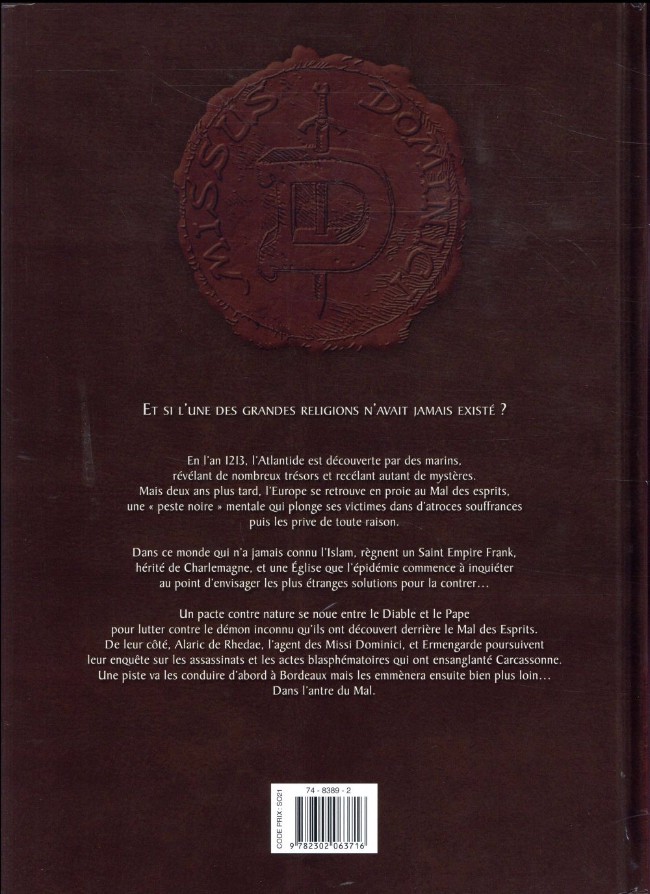Verso de l'album Démon Tome 2 Le Sanctuaire du démon