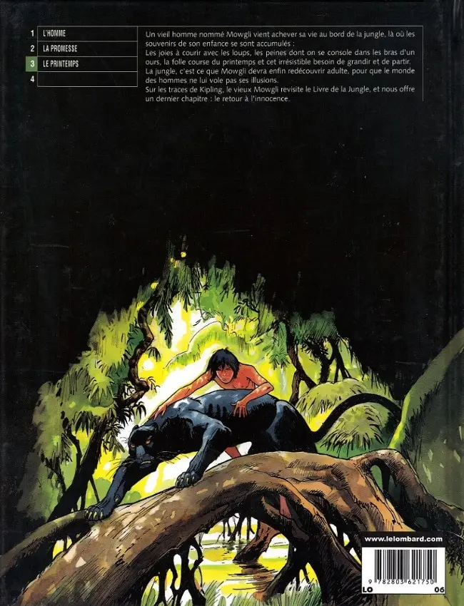 Verso de l'album Le Dernier livre de la jungle Tome 3 Le printemps