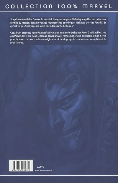Verso de l'album 1602 Tome 4 Les Fantastick