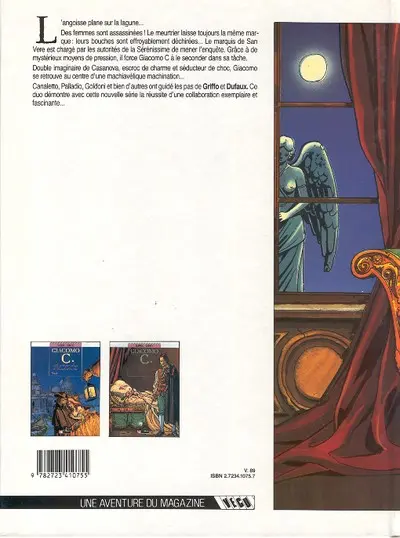 Verso de l'album Giacomo C. Tome 2 La chute de l'ange