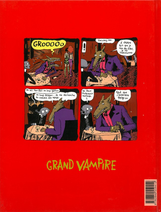 Verso de l'album Grand vampire Tome 3 Transatlantique en solitaire