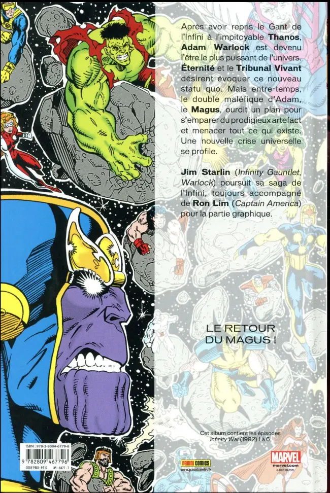 Verso de l'album Infinity War