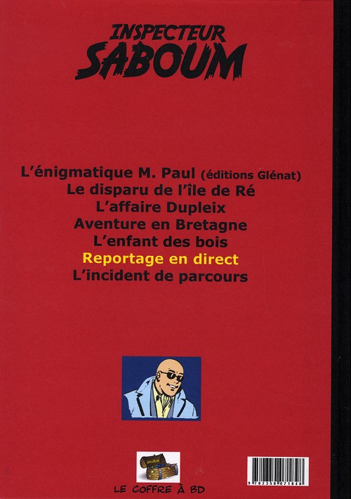 Verso de l'album Inspecteur Saboum Tome 6 Reportage en direct