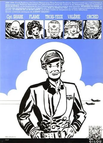 Verso de l'album Johnny Hazard Tome 6 Jeux mortels