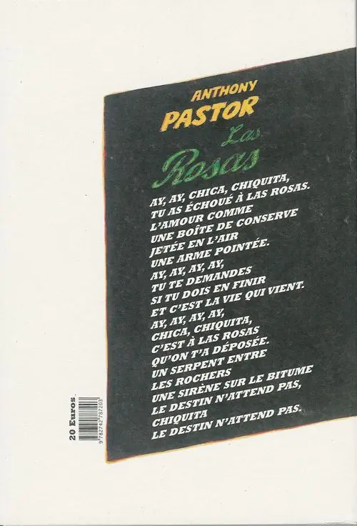 Verso de l'album Las Rosas