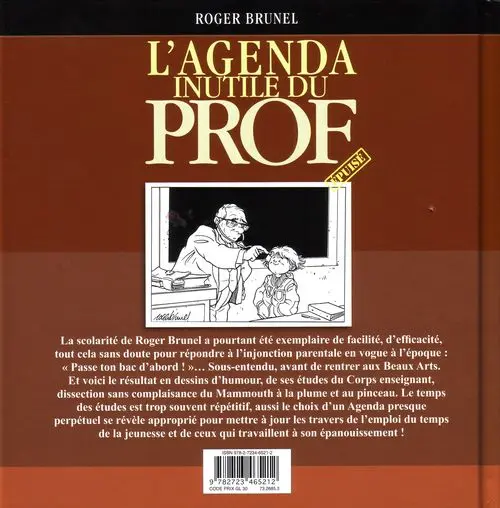 Verso de l'album L'Agenda inutile du prof épuisé