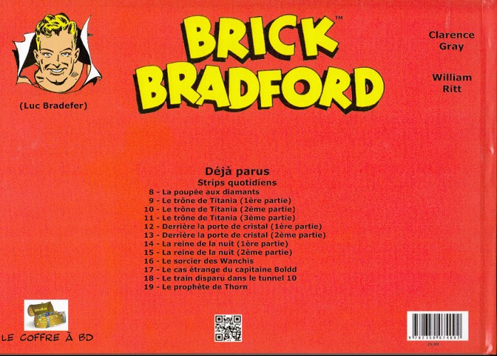 Verso de l'album Brick Bradford Strips quotidiens Tome 18 Le train disparu dans le tunnel 10