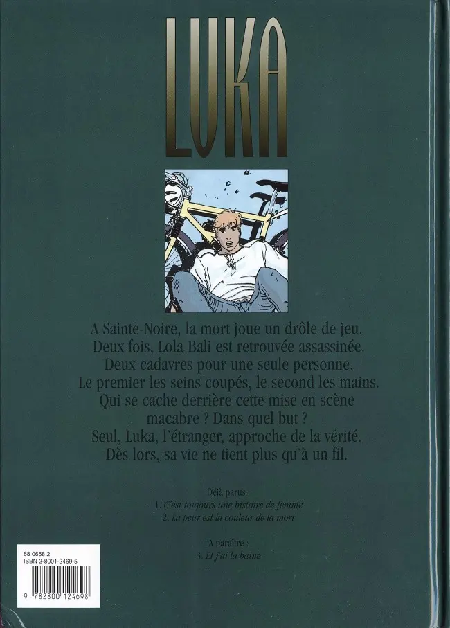 Verso de l'album Luka Tome 2 La peur est la couleur de la mort