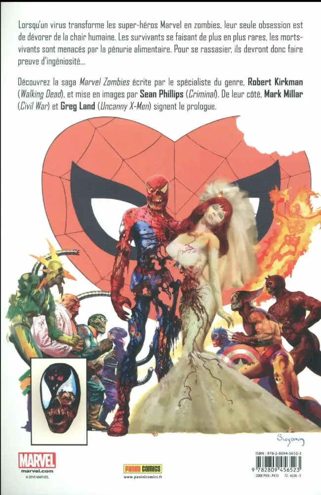 Verso de l'album Marvel Zombies Tome 1 La famine