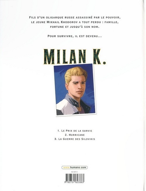 Verso de l'album Milan K. Tome 3 La guerre des Silovikis