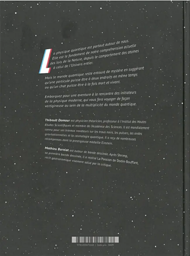 Verso de l'album Le Mystère du monde quantique