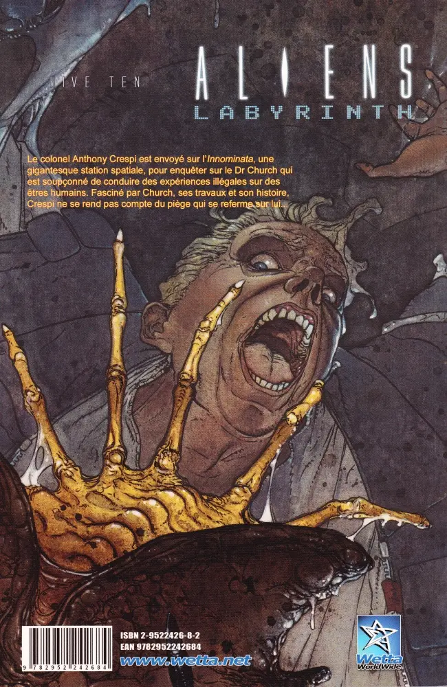 Verso de l'album Aliens : Labyrinth