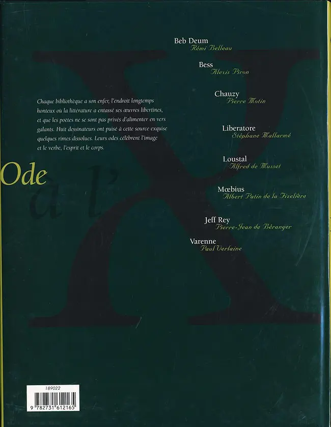 Verso de l'album Ode à l'X
