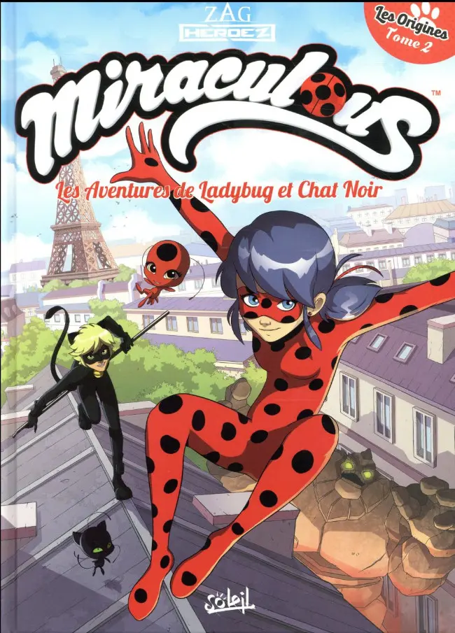 Couverture de l'album Miraculous (Les aventures de Ladybug et Chat Noir) Tome 2 Les origines 2/2