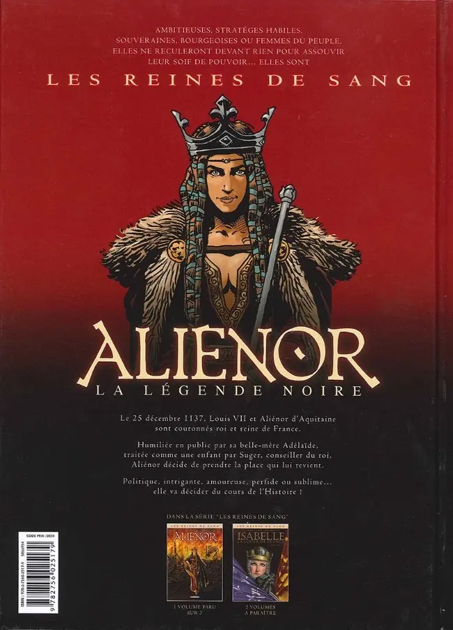 Verso de l'album Les Reines de sang - Aliénor, la Légende noire Volume 1/3