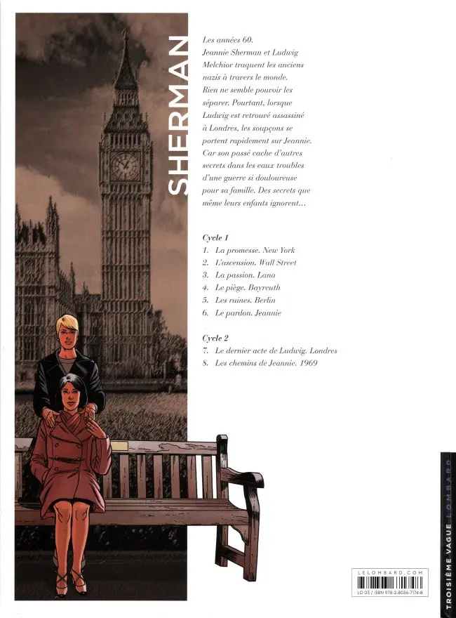 Verso de l'album Sherman Tome 8 Les chemins de Jeannie. 1969