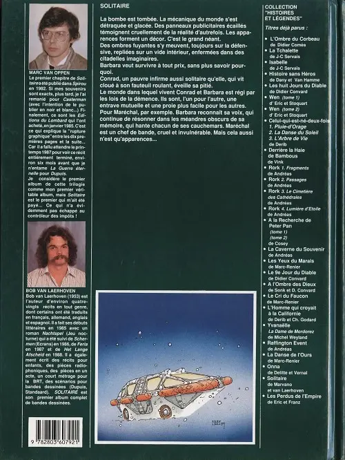 Verso de l'album Solitaire