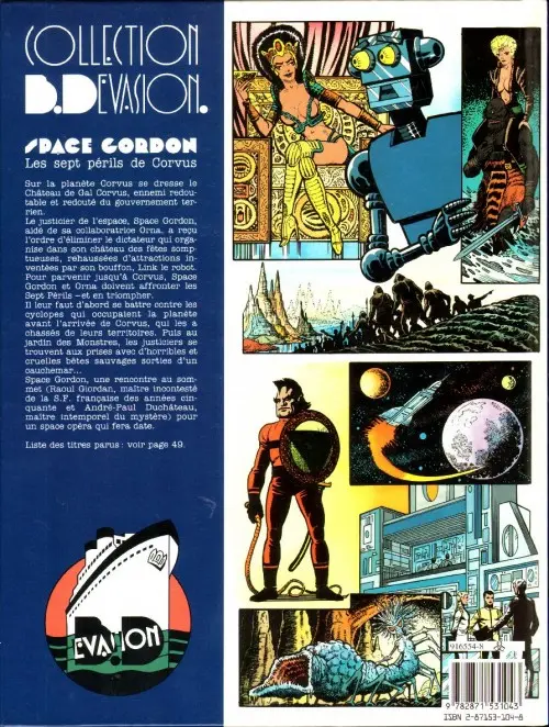 Verso de l'album Space Gordon