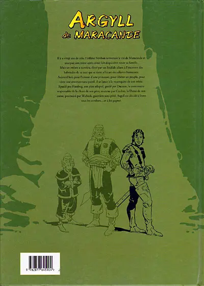 Verso de l'album Argyll de Maracande Tome 1 L'Héritier du trône
