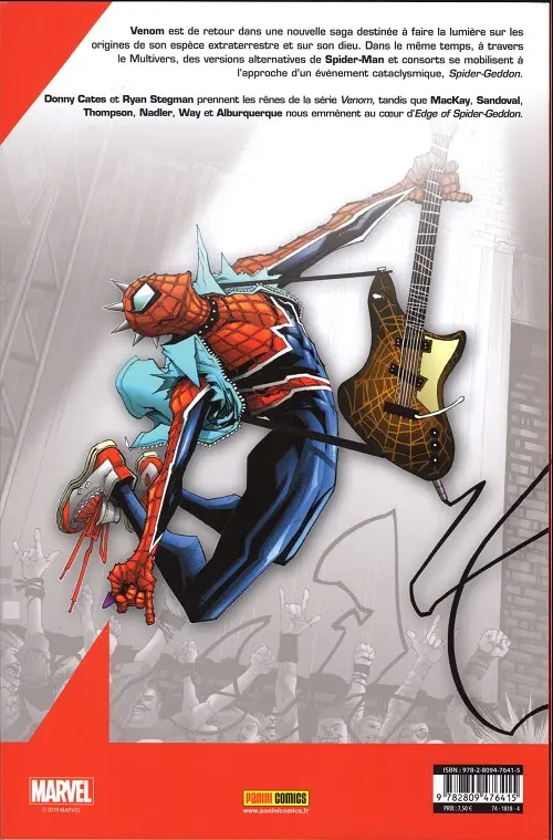 Verso de l'album Venom Volume 1 Sacrifiés
