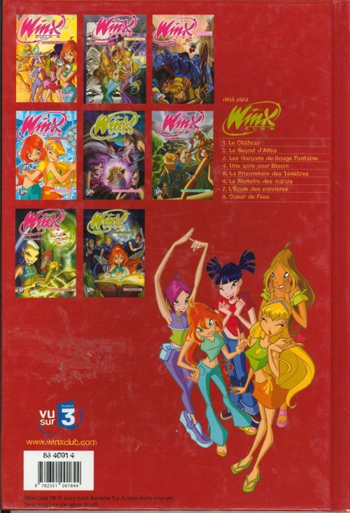 Verso de l'album Winx Club Tome 7 L'école des sorcières