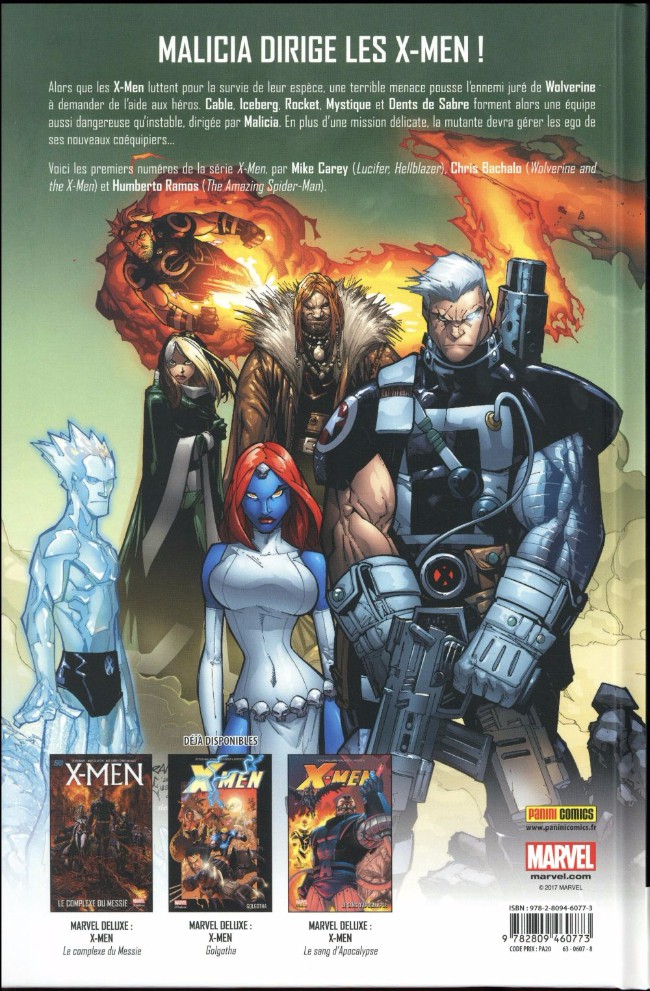 Verso de l'album X-Men Supernovas