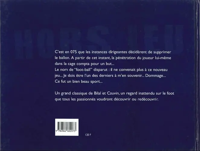 Verso de l'album Hors jeu