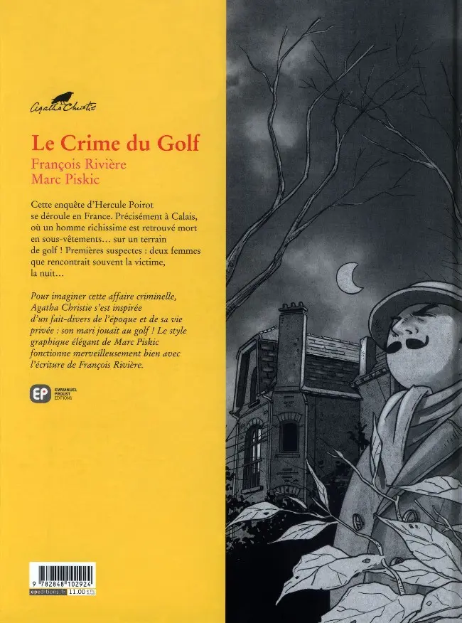 Verso de l'album Agatha Christie Tome 7 Le Crime du Golf