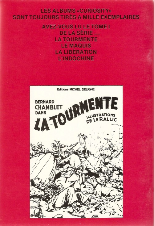 Verso de l'album Bernard Chamblet Tome 2 Bernard Chamblet dans le maquis