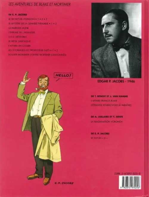 Verso de l'album Blake et Mortimer Tome 10 L'affaire du collier