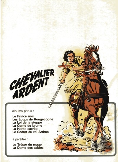 Verso de l'album Chevalier Ardent Tome 1 Le prince noir