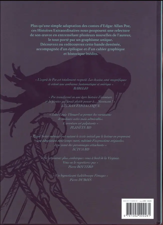Verso de l'album Histoires extraordinaires d'Edgar Poe Histoires extraordinaires d'Edgar Allan Poe